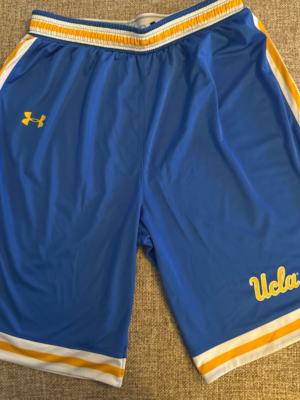 Under Armour Royal Blue and Gold Men's Athletic Shorts